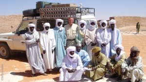 Expedition to Ounianga, dignitaries and Stefan Kröpelin, Explore Chad