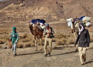 The Tibesti Mountains, travelling on foot, camels as pack animals, Explore Chad