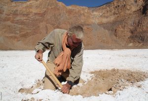 The Tibesti Mountains, Era Kohor, Stefan Kröpelin taking samples, Explore Chad